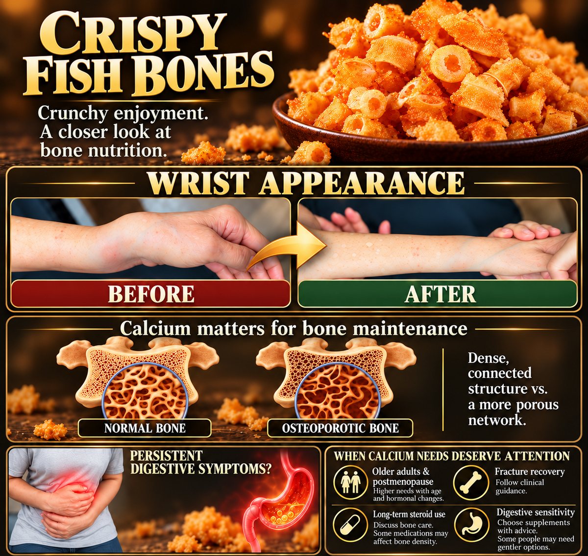 🔥 High-Calcium Crispy Fish Bones 🔥 Make Everyday Nutrition a Priority ✨ Enjoy the Golden Crunch-8RH7