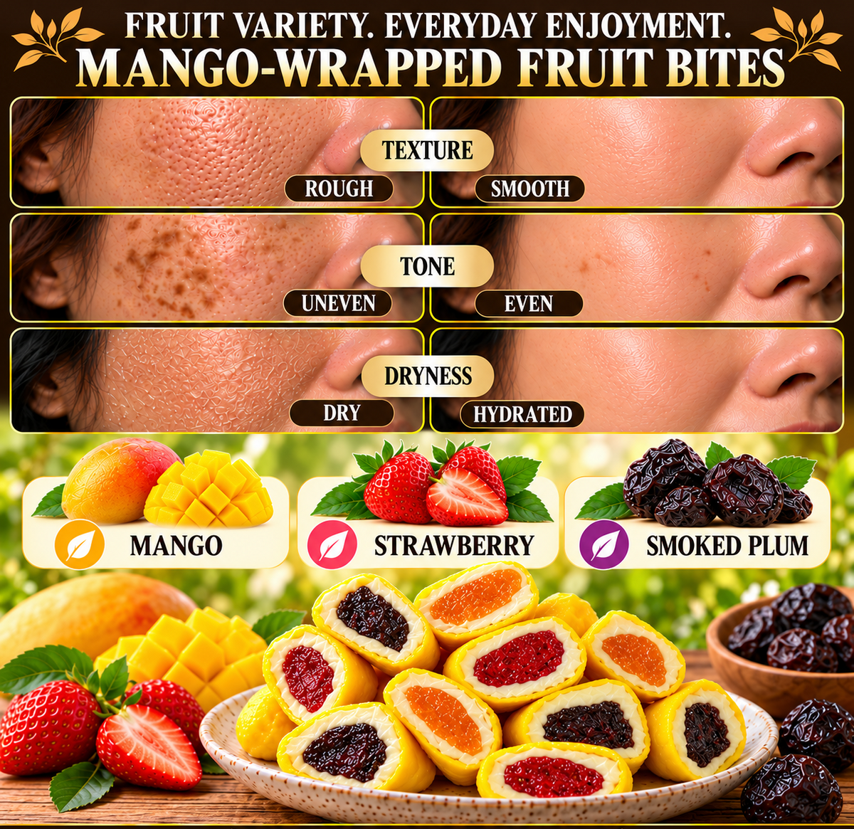 🥭 Mango Hug Fruit Bites 🍓 Three Flavors to Satisfy Your Taste Buds 🍑 All‑Natural With No Additives-8RH7
